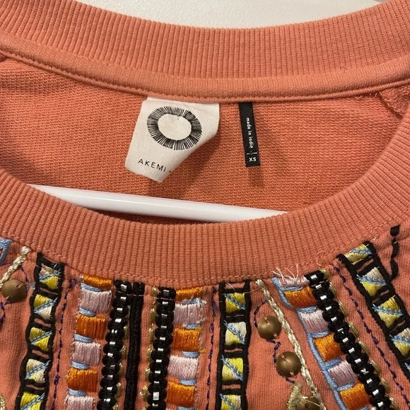 Anthropologie Akemi + Kin Embroidered sweater Size XS - Picture 3 of 4